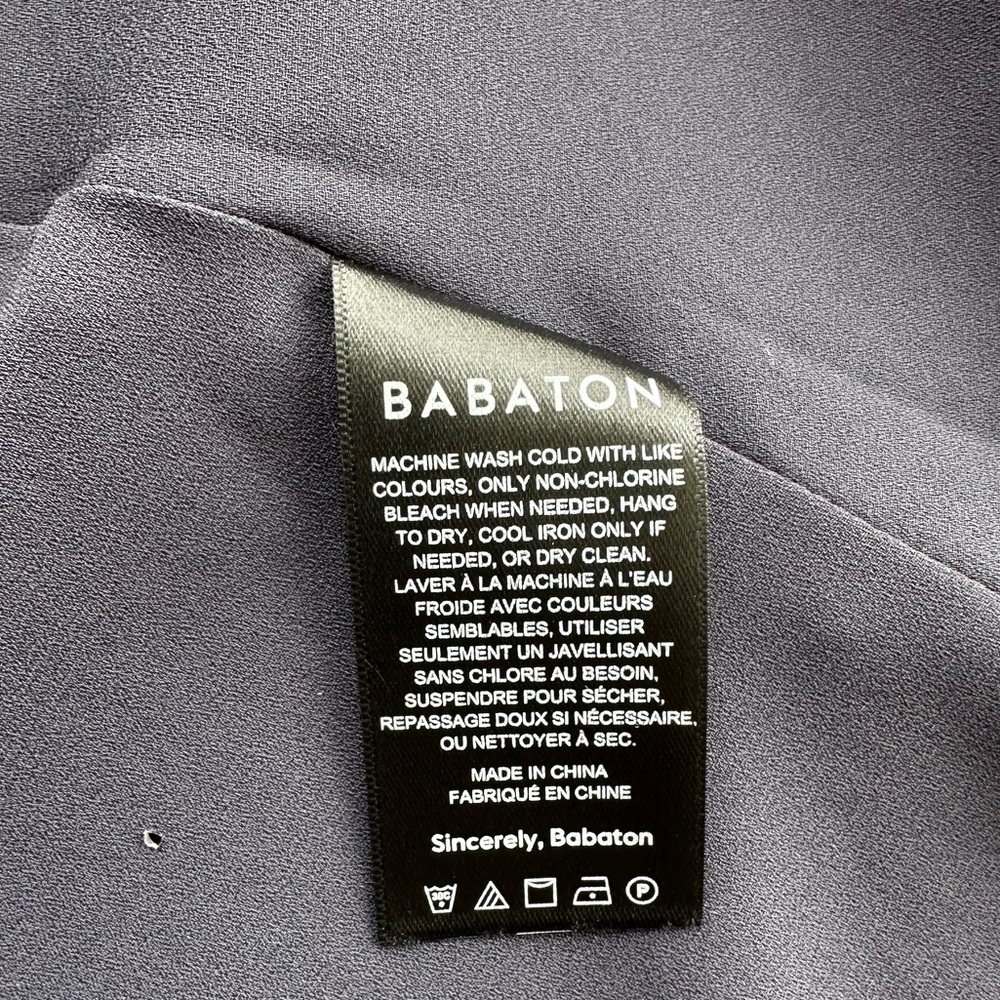 Babaton XS Floral Wrap Dress in Charcoal/Pink/Blue/Green - Picture 7 of 8